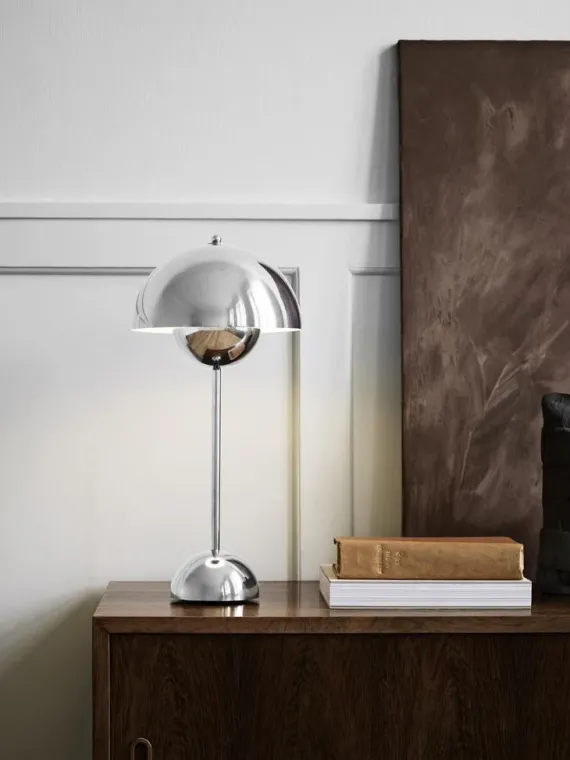 FLOWERPOT VP3 - BORDLAMPE - KROM PLATED