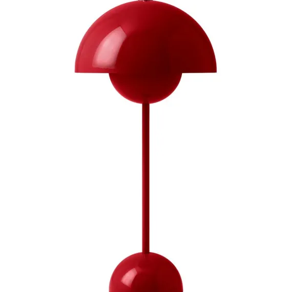 FLOWERPOT VP3 - BORDLAMPE - VERMILION RØD