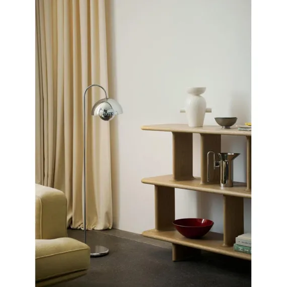 FLOWERPOT VP12 - GULVLAMPE - CHROME