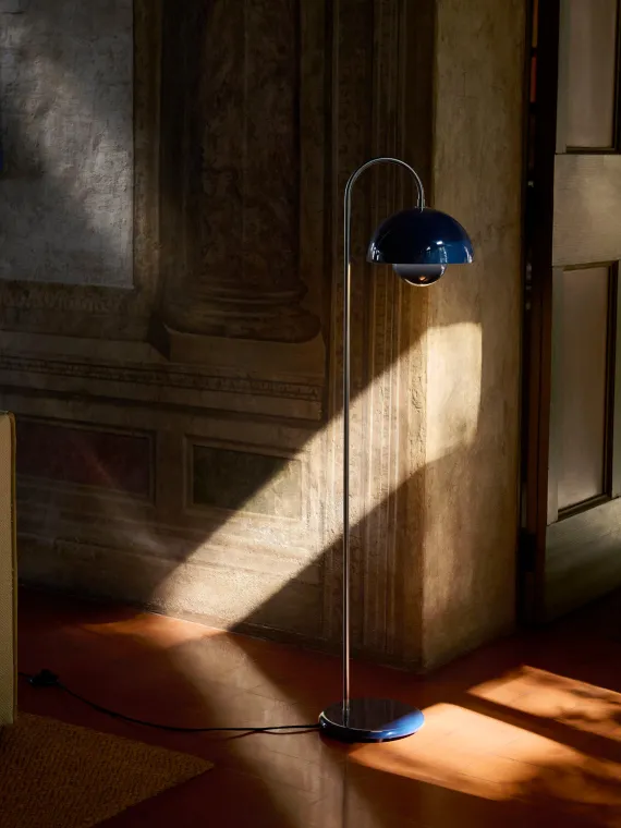 FLOWERPOT VP12 - GULVLAMPE - STEEL BLUE