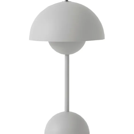 FLOWERPOT VP9 - PORTABLE BORDLAMPE - MAT LYS GRÅ
