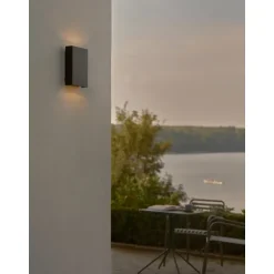 FOLD 15 SEASIDE SORT UDENDØRS VÆGLAMPE
