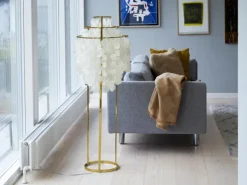 Fun 1STM - gulvlampe i perlemor og messing af Verner Panton