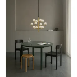 GIL - LYSEKRONE 12 - MESSING/OPAL GLAS