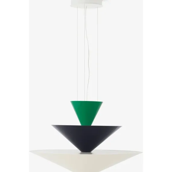 GIO LN15 - PENDEL Ø92 - SIGNAL GREEN, DEEP BLUE OG ECRU WHITE
