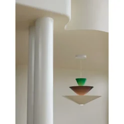 GIO LN15 - PENDEL Ø92 - SIGNAL GREEN, DEEP BLUE OG ECRU WHITE