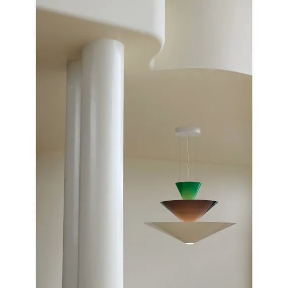 GIO LN15 - PENDEL Ø92 - SIGNAL GREEN, DEEP BLUE OG ECRU WHITE