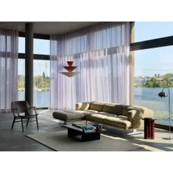 GIO LN15 - PENDEL Ø92 - VERMILION RED, DARK BURGUNDY OG ECRU WHITE