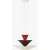 GIO LN14 - PENDEL Ø60 - VERMILION RED, DARK BURGUNDY OG ECRU WHITE