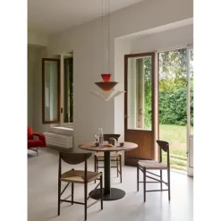 GIO LN14 - PENDEL Ø60 - VERMILION RED, DARK BURGUNDY OG ECRU WHITE