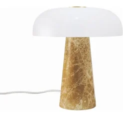 GLOSSY MINI BORDLAMPE BEIGE MARMOR