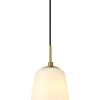 Halo Design Room 49 Pendel - Ø15 cm, Antik Messing & Opal Glas