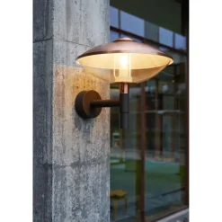 HL410 VÆGLAMPE UDENDØRS KOBBER E27