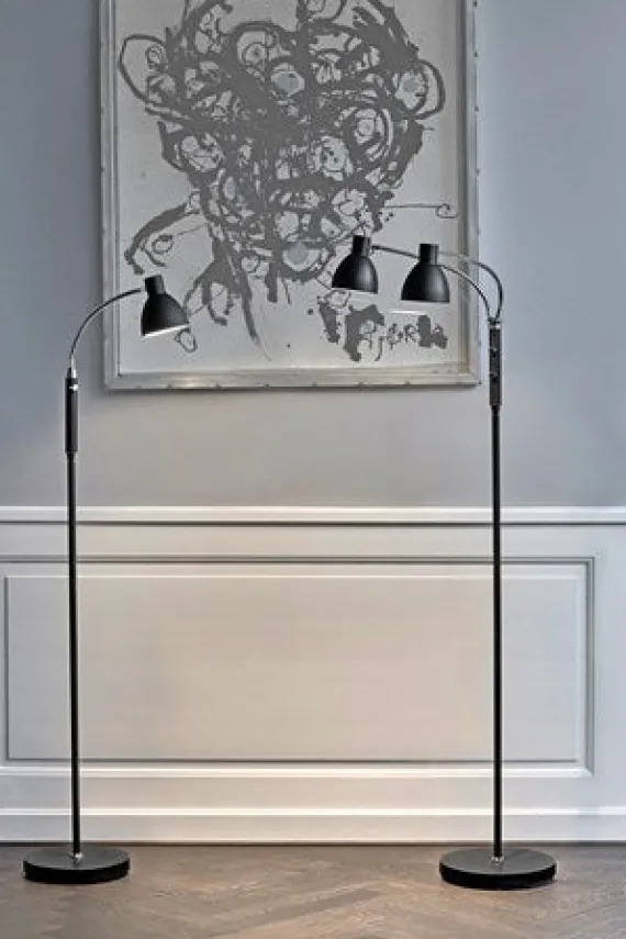 HUDSON GULVLAMPE LED 1 ARM SORT