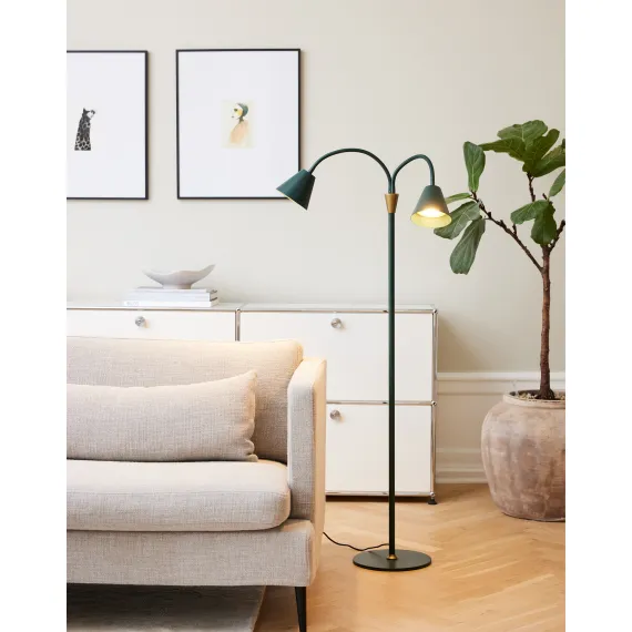 HYGGE GULVLAMPE 2 DYB GRØN GU10