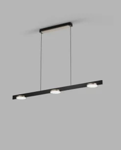 Inlay S1250 Linear Disc Pendel - Matt Black & Satin Gold