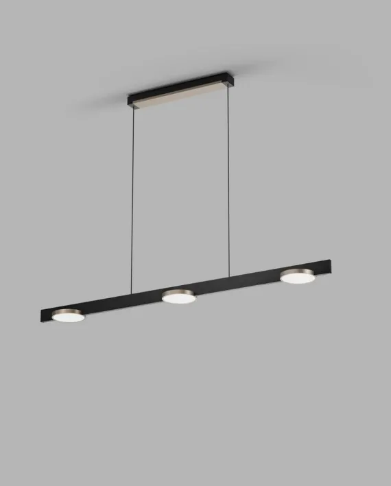 Inlay S1250 Linear Disc Pendel - Matt Black & Satin Gold