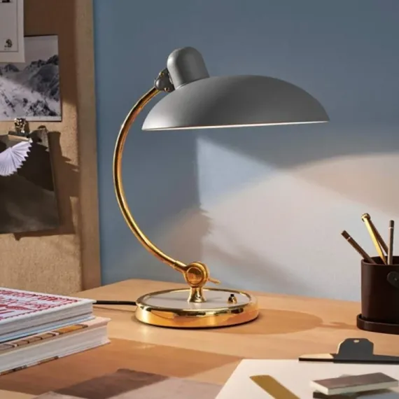 KAISER IDELL 6631-T BORDLAMPE - GRÅ/MESSING