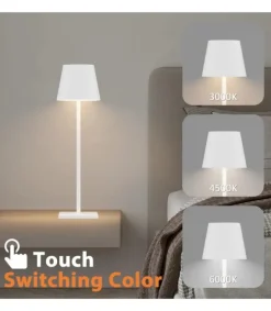 LED bordlampe Inde/ude - Hvid, touch dæmpbar, CCT, IP54 udendørs - Lampeagenten