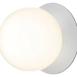 LIILA 1 LARGE VÆGLAMPE IP44 LYS SØLV/OPAL