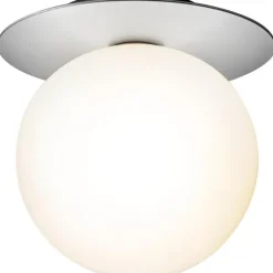 LIILA 1 LARGE VÆGLAMPE IP44 LYS SØLV/OPAL