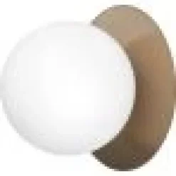 LIILA 1 LARGE VÆGLAMPE IP44 MØRK BRONZE/OPAL