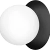 LIILA 1 LARGE VÆGLAMPE IP44 SORT/OPAL