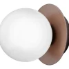 LIILA 1 LILLE VÆGLAMPE IP44 MØRK BRONZE/OPAL