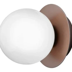 LIILA 1 LILLE VÆGLAMPE IP44 MØRK BRONZE/OPAL
