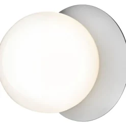 LIILA 1 MEDIUM VÆGLAMPE IP44 LYS SØLV/OPAL
