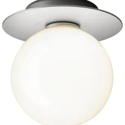 LIILA 1 MEDIUM VÆGLAMPE IP44 LYS SØLV/OPAL