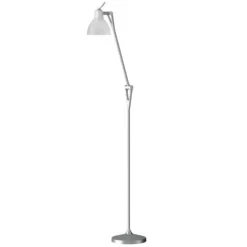 Luxy F1 Gulv Alu / Mat Hvid - Gulvlampe