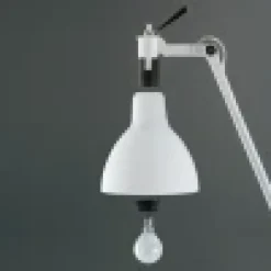 Luxy T1 Bordlampe Alu/Mat Hvid Skærm - Rotaliana