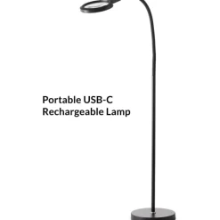 MAGNI LUP CHARGE PORTABLE GULVLAMPE SORT