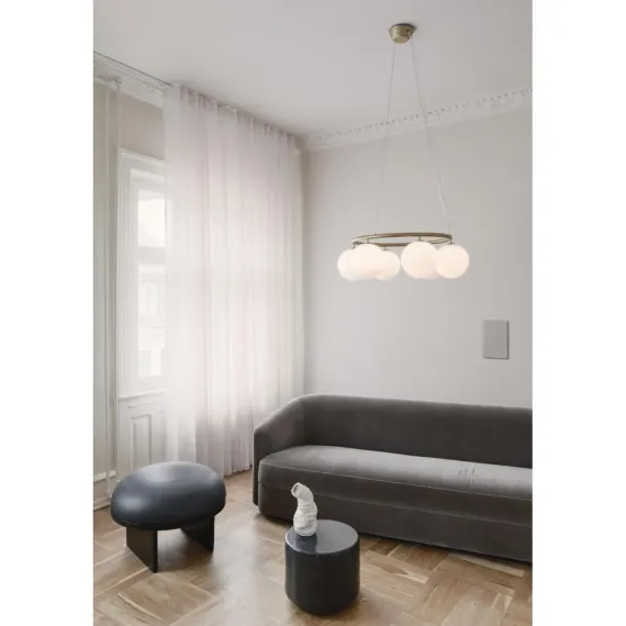 MIIRA 6 CIRKULÆR PENDEL MESSING/OPAL