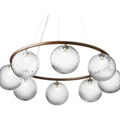 MIIRA 8 CIRKULÆR PENDEL MØRK BRONZE/KLAR