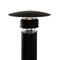 MIKE Pullertarmatur - Sort RAL 9005 - Elegant og robust udendørslampe