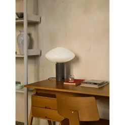 MIST AP17 - BORDLAMPE - GLAS GRIGIO CALDO BASE