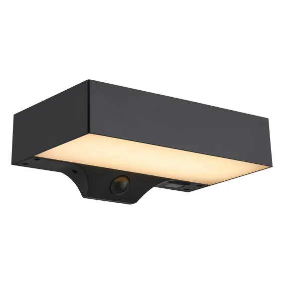 Monay Square Solar | Væglampe | Sort