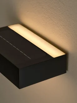Monay Square Solar | Væglampe | Sort