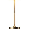 Opladelig LED Bordlampe - Guld, Touch-Dæmpbar, IP54