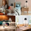 Opladelig LED bordlampe Inde/ude - Sort, touch dæmpbar, CCT, IP54 udendørs - Lampeagenten