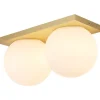 Palla Dobbelt Loftslampe C2135 - Messing, Dim-to-Warm LED-glæde