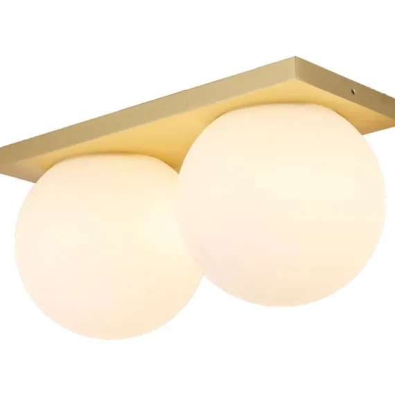 Palla Dobbelt Loftslampe C2135 - Messing, Dim-to-Warm LED-glæde