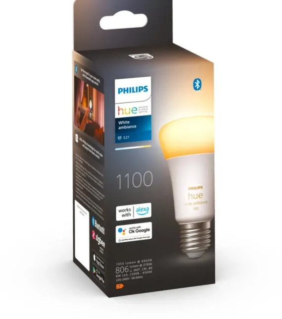 Philips Hue White Ambiance A60 E27 - 1100 lm, Bluetooth