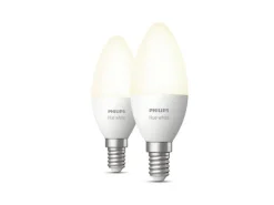 Philips Hue White Kerte E14 2pak H10,6 - Lyskilde