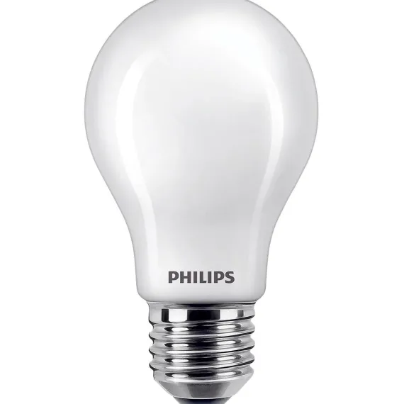 PHILIPS LED E27 8.5W GLAS CLASSIC FROSTED - Lyskilde