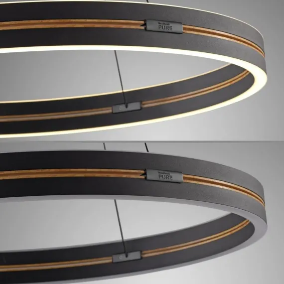 PURE E-LOOP PENDEL MED HEJS Ø70 SORT/EGETRÆ