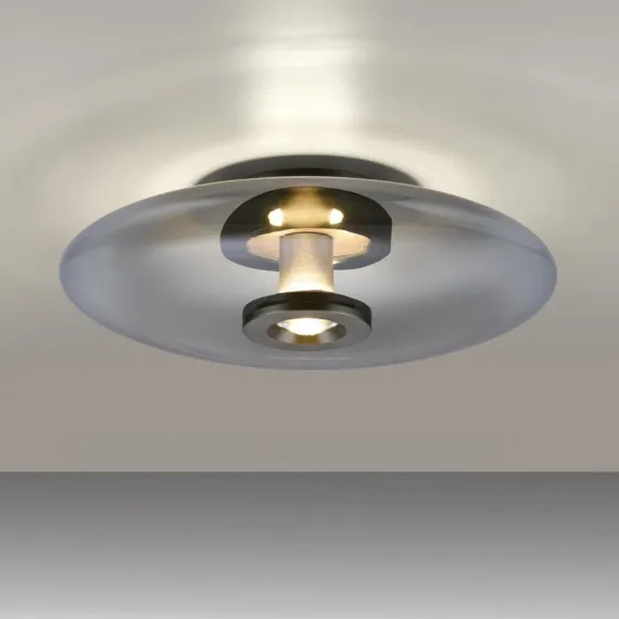 Pure Vitrum Loft-/Væglampe Ø45 - Paul Neuhaus (Røgfarvet Glas, LED)