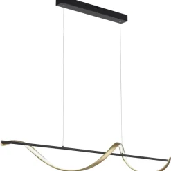 Q-SWING LANGBORDSPENDEL MAT MESSING/SORT LED